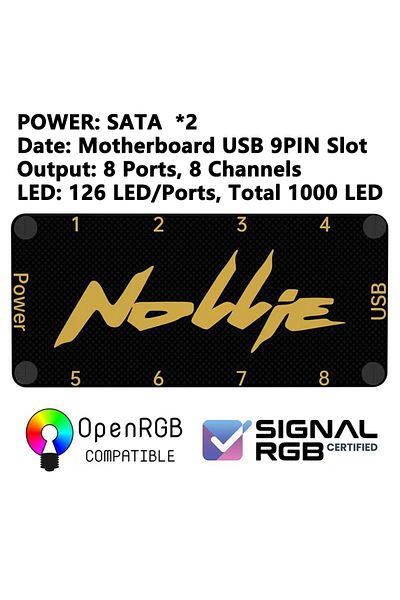 Choice 8 قنوات Nollie Signalrgb Openrgb Universal 5v 3pin Argb Asynchronous Controller Hub للكمبيوتر