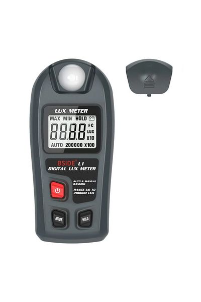 BSIDE L1 Lux Meter Digital Illuminometer 0~200,000lux Lcd Pocket Light Meter Lux/fc Measure Tester S