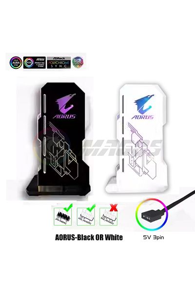 Flying Elephant White Aorus 4090 Gpu Holder Jack Support 40 Series Vga Bracket Rgb Flow Msi Aorus Rog Tuf Belief Ani