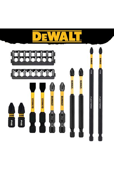 Choice DEWALT Original PH2/SL8 Slotted Impact Drill Bits Hex Shank Impact Screwdriver Bit Storage Holder...