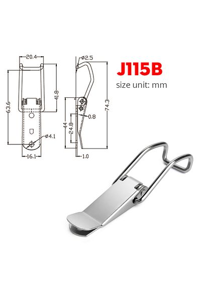 Choice 5PCS KAK J107 Hardware Cabinet Boxes Spring Loaded Latch Catch Toggle Hasp 46*21 Mild Steel Hasp ...