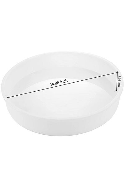 Choice Mold 14in Round Deep Xl Large Tray Mold, Shiny Silicone Tray Board Table Clock Mold For Diy Epoxy Re