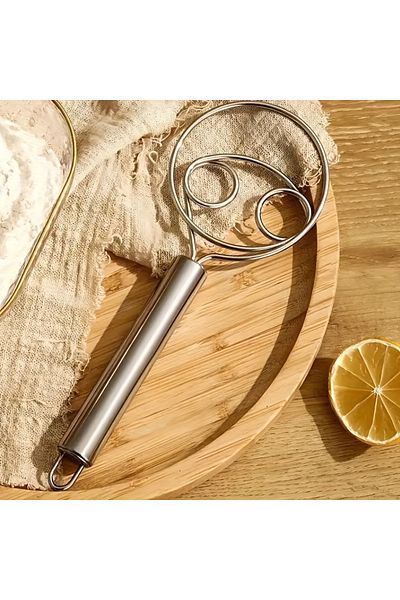 Choice 1pcs Dough Mixer Stainless Steel Handheld Bread Blender Dough Scraper Double Hole Fast Stirring Tool
