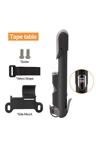 Choice مضخة دراجة صغيرة محمولة D562 مقياس ضغط الهواء الخارجي مضخة دراجة جبلية...