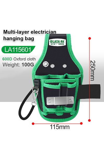 LAOA La115601 Electrician Multi-function Storage Bag Oxford Cloth Waist Pack Hardware Repair Tool Po