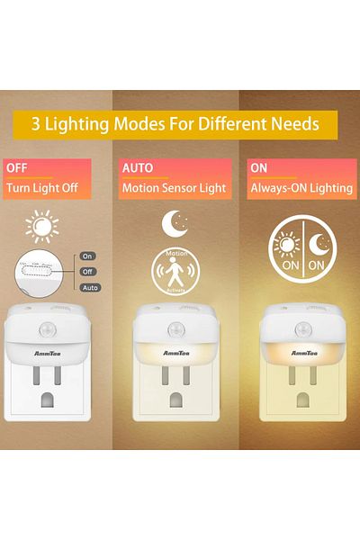 MeeToo 1pc Led Night Light Motion Sensor Light 220v Eu Plug In Smart Motion Sensor Light Warm And White Lig