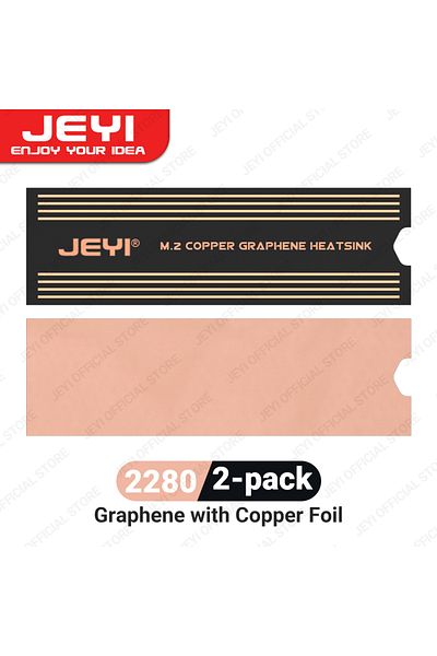 JEYI For 2280 Ssd Graphene 2280 2242 2230 M.2 Ssd Heatsink, Dual-layer Graphene Heat Sink And Copper