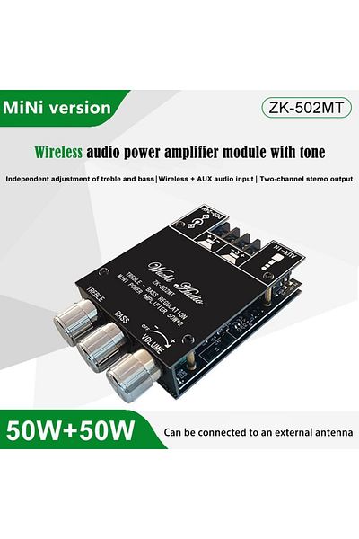 Choice ZK-502MT 2x50W 2.0 Channel Subwoofer Amplifier Board Stereo Audio Speaker Module for Shopping Mal...