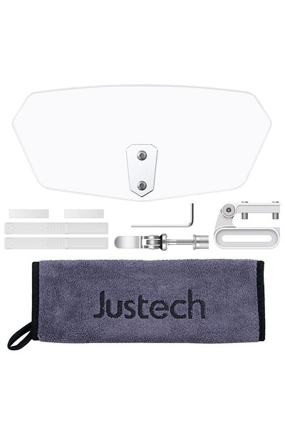 Choice Clear Justech Adjustable Windscreen Wind Deflector Universal Motorcycle Windshield For Kawasaki Hond