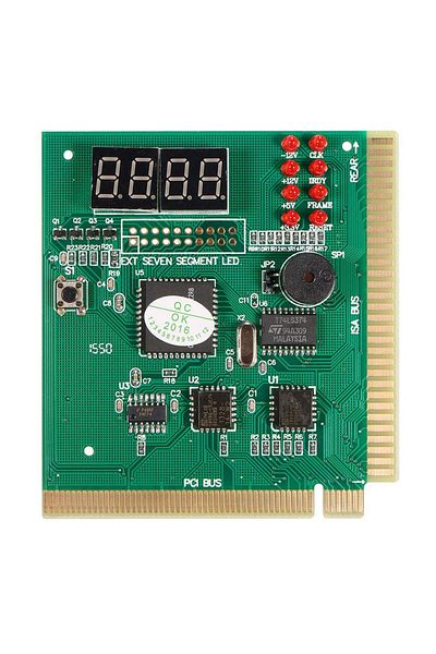 Ninth World جهاز اختبار اللوحة الأم AK PCI & ISA - شاشة عرض تشخيصية مكونة من 4 أرقام لتصحيح أخطاء اللوحة الأم للكمبيوتر الشخصي...
