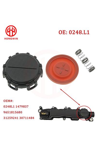 Choice 0248L1،30711484،1479837 طقم إصلاح غطاء صمام محرك PCV مع غشاء لسيارة Citroën 1.6 HDI Berli...