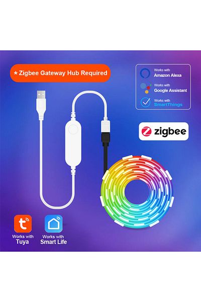 coolo 5m Rgb Warm White Zigbee Version Tuya Wifi Zigbee Led Strip Light 5050 Rgbw/ww Led Flexible Ribbon F