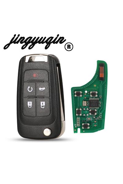 jingyuqin 5 Buttons 315mhz Remote Key 2/3/4/5 Button Flip Remote Car Key For Chevrolet Camaro Cruze