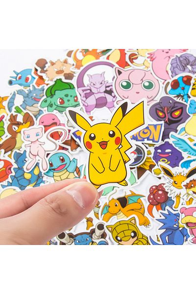 Choice 100pcs 10/30/50/100pcs Pokemon Stickers Kawaii Pikachu Decals Diy Skateboard Bicycle Guitar Laptop K