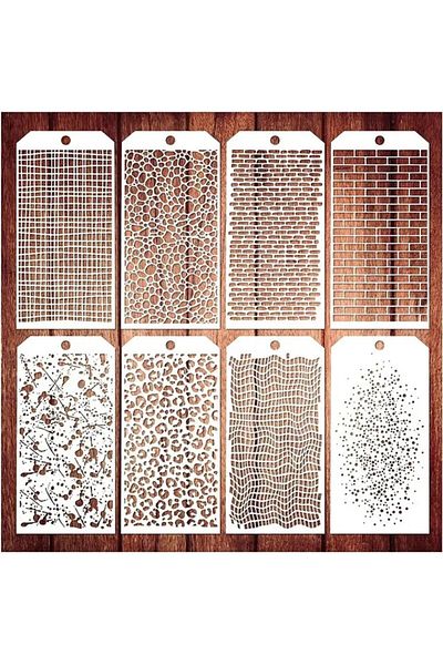 Choice White 8pcs 8pcs Pattern Brick Dot Painting Template Hollow Out Learning Hand Copied Board Color Draw