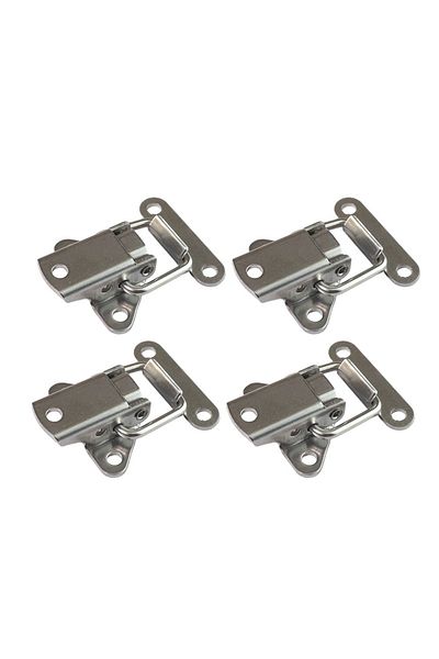 Choice 4pcs 4pcs Stainless Steel Cabinet Latch Hasp Toolbox Toggle Lock Hasp Toggle Latch Mini Clamps Box C