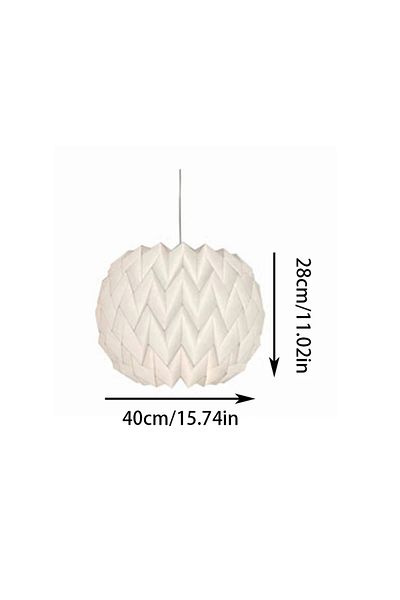 Choice 03 White Origami Lantern Shade Paper Pendant Light Cord Fixture Nordic Creative Art Decoration Suspe