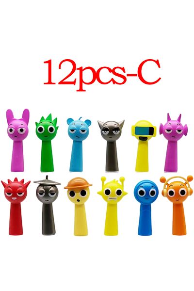 Choice Funny Sprunki Figuras Model 7cm PVC Sprunki Game Action & Toy Figures Set 12pcs