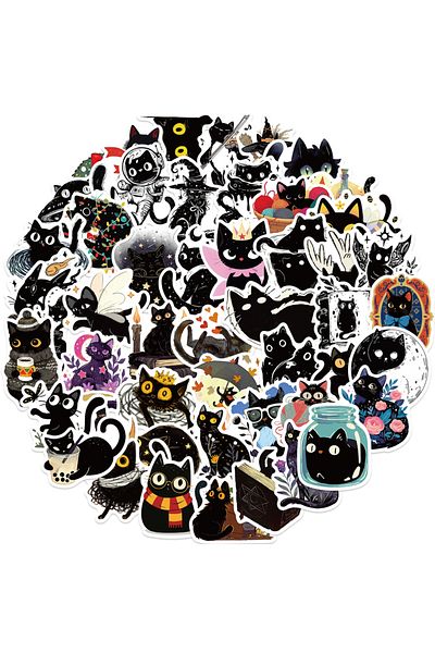 Choice 50pcs 50pcs Funny Cute Cat Stickers Cartoon Decals For Cup Stationery Guitar Phone Bicycle Laptop Lu