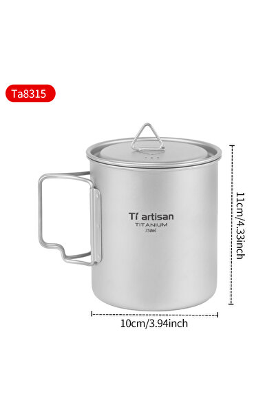 Choice Ta8315-750ml Tiartisan 350ml-750ml Tatinium Cup Hiking Tableware Fodab...