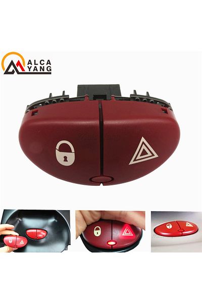 Choice Hazard Warning Flasher Switch Dangerous Light Switch Button for Peugeot 206 207 Citroen C2 6554L0...