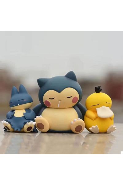 Choice Big Snorlax Kawaii Anime Pokemon Snorlax Psyduck Action Figure Cute Model Car Ornaments Gifts Home P