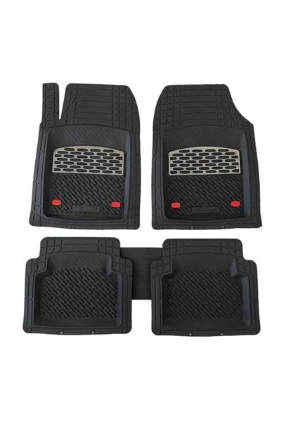 TEAMCAR Opel Combo Uyumlu 3D Havuzlu Paspas Takımı Safir Siyah Krom Karbon