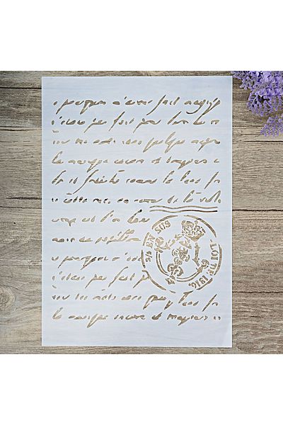 Choice A4 Size 21 By 29.7cm A4 Size Diy Craft Layering French Script Stencil For Wall Painting Scrapbookin
