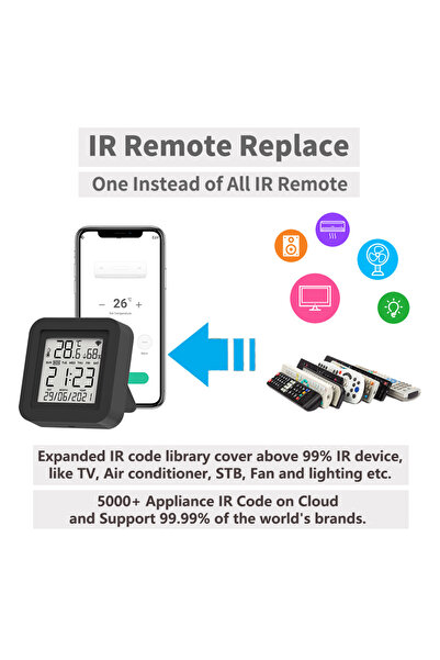 Choice Tuya Smart Universal IR Remote With Temperature Humidity Sensor for Air Conditioner TV AC Works w...