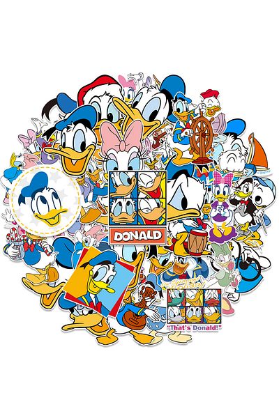 Choice 50pcs 10/30/50pcs Disney Cute Cartoon Donald Duck Stickers Anime Graffiti Phone Laptop Phone Scrapbo
