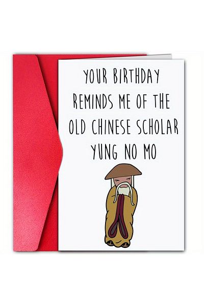 Choice 1pc Getting Old Card Funny Greeting Card With Envelope Chinese Cartoon Unique Cards Happy Birthday Y