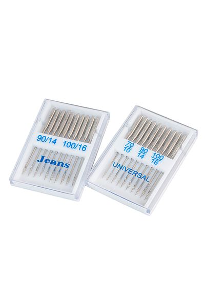 Choice 20pcs 20pcs Sewing Machine Needles Jeans Universal Regular Point 70/10 90/14 100/16 Sewing Needle Fo