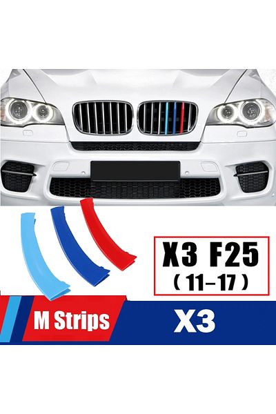 Choice X3 11-17 3pcs Car Front Grille Strip For Bmw X3 E83 2003-2010 F25 2011-2017 G01 2018-2020 2023 M Pow