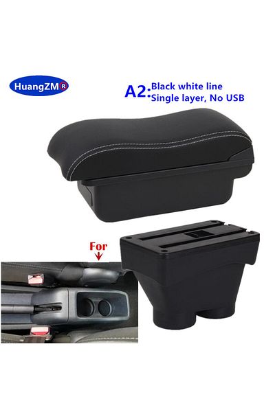 Choice A2 Black White Nousb Car Armrest For Peugeot 208 Armrest Box For Peugeot 208 2012-2018 Storage Box D