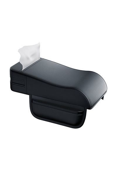 Choice Black Car Armrest Box Height Pad Universal Central Elbow Rest Support Leather Auto Armrest Cover Wit