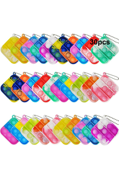 Choice 30 قطعة من سلسلة المفاتيح الصغيرة من بوب، حقيبة ألعاب فيدجيت، جوائز للأطفال في الفصل الدراسي، حقيبة هدايا عيد الميلاد...