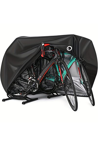Choice غطاء دراجة أسود XXL لدراجتين خارجي مقاوم للماء والأمطار والشمس والأشعة...