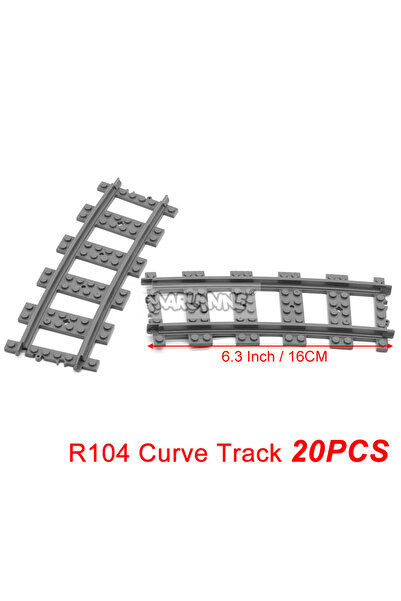 Choice R104 منحنى 20 قطعة MOC مدينة الطوب قطار أجزاء البناء المرنة السكك الحد...