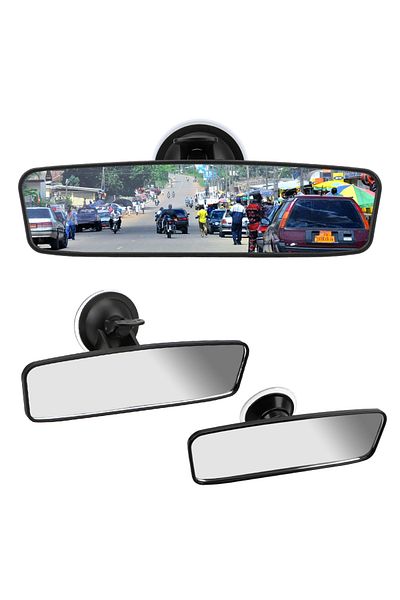 Choice 240x65 Mm Wide-angle Rearview Mirror Car-styling Interior Rear View Mirror Adjustable Suction Cup Un