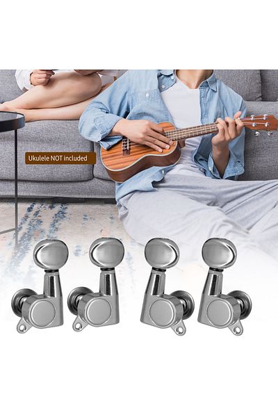 Choice 4 PCS Ukulele Tuning Peg Uke Knobs 1:15 Closed Style Tuners Tuning Key for 4 String Ukelele