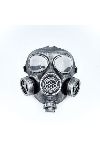 Choice Silver 1pc Men's Full Face Gas Mask Design Suitable For Makeup Parties And Halloween Role-playing Pr