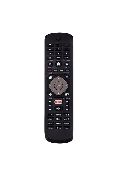 Choice جهاز تحكم عن بعد أسود مع بديل NETFLIX لتلفزيون Philips 4K UHD HDR Ambilight الذكي 43pus6262 49