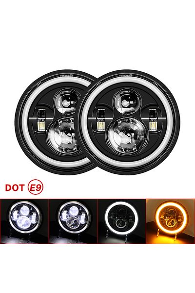 Choice 40w Halo Light Black For Nissan Patrol Y60 Hummer H1&h2 Lada 4x4 7inch Led Headlight Drl For Wrangle