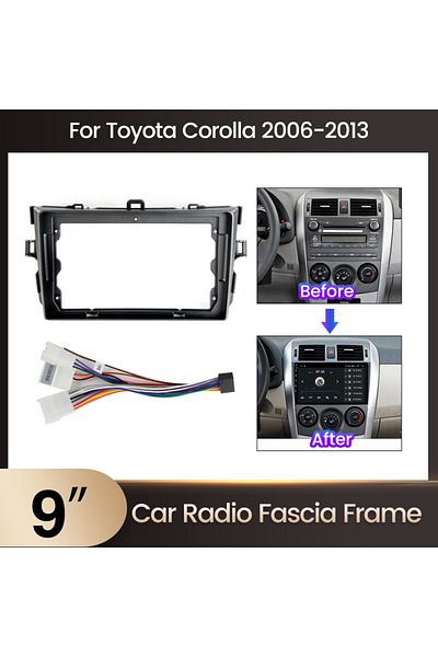 Choice Ty43 9 Inch Car Dvd Frame Audio Dash Trim Kits Panel Radio Player Screen For Toyota Corolla E140/150