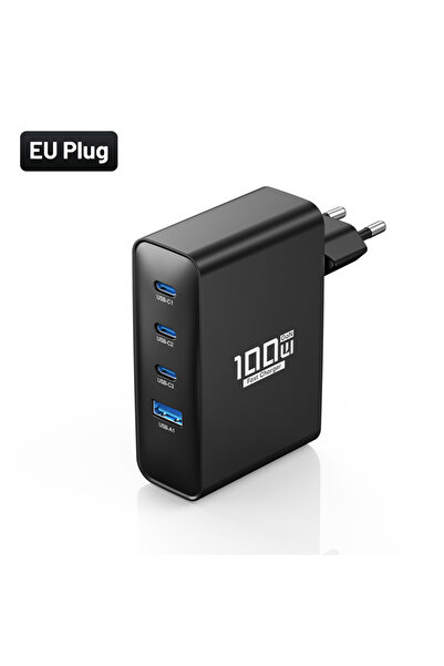 Choice شاحن سريع من نوع USB-C بقوة 100 واط من ASOMETECH، مزود بمقبس أوروبي، ي...