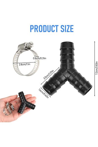 Choice 1set 2pcs Washing Machine Drain Hose Y-type Reducer Plastic Connector For Split Pipe Connection Thre