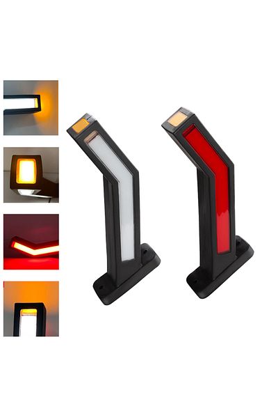 SOYAVISION 2pcs Led Neon Side Marker Running Dynamic Turn Signal Indicators For Trailers Trucks Tail Light12v 2