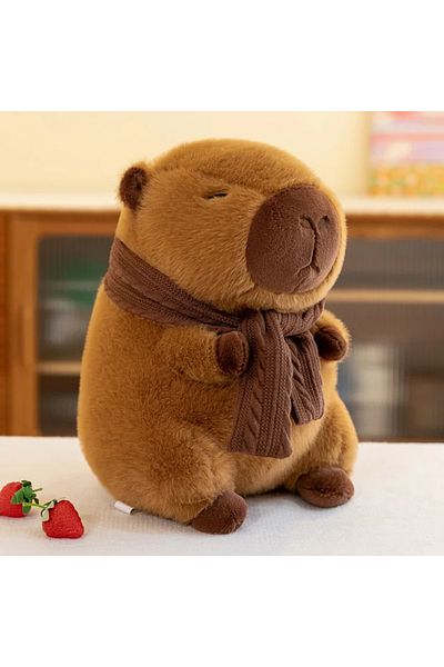 Choice 35cm capybara 35CM Hot Plush Stuffed Doll Cute Scarf Pufferfish Plush Kawaii Animal Toy Children's B