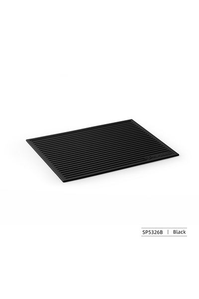 MHW-3BOMBER 30x40cm Black Dish Drying Mat Silicone Countertop Protector Coffee Tamping Mats Chic Tab