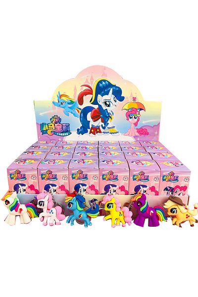 Choice 24pcs My Little Pony My Little Pony Series Pendant Keychain Toys Anime Figures Peripheral Model Deco